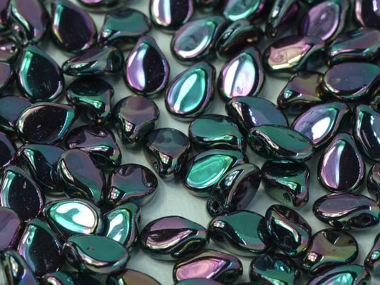 Preciosa 5x7mm Pip Beads – Pack of 30 –  Jet Full Apricot