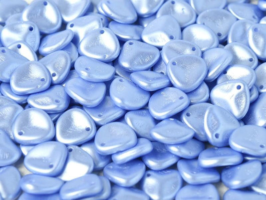 Rose Petals 8 x 7 mm Alabaster Pastel Lt.Sapphire 100Pcs