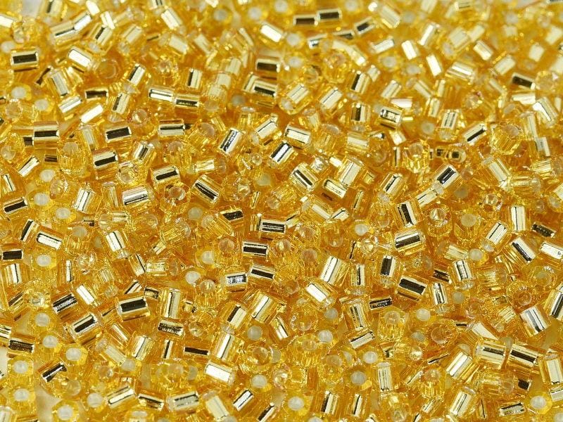 Miyuki Hex Cut 8/0 - 10g Bag – Silver Lined Gold