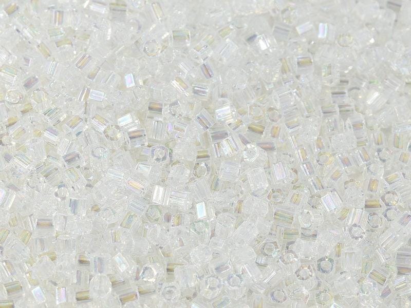 Miyuki Hex Cut 8/0 - 10g Bag – Crystal AB