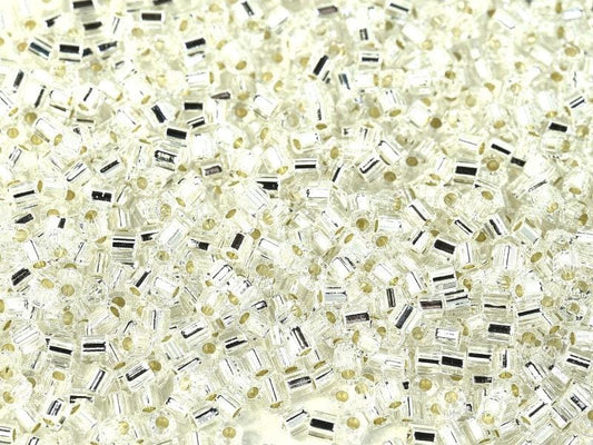 Miyuki Hex Cut 8/0 - 10g Bag – Silver Lined Crystal