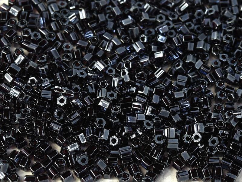 Miyuki Hex Cut 8/0 - 10g Bag - Black