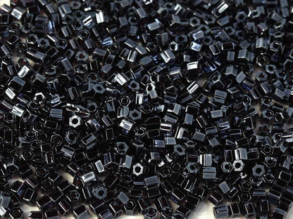 Miyuki Hex Cut 8/0 - 10g Bag - Dark Smoky Amethyst Lustre
