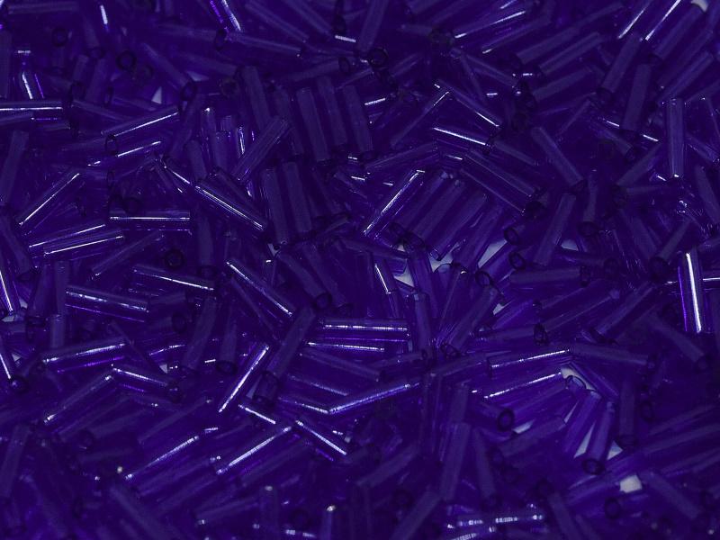 3mm Miyuki Bugle Beads (Size #1) - 7g Bag - Transparent Cobalt 151