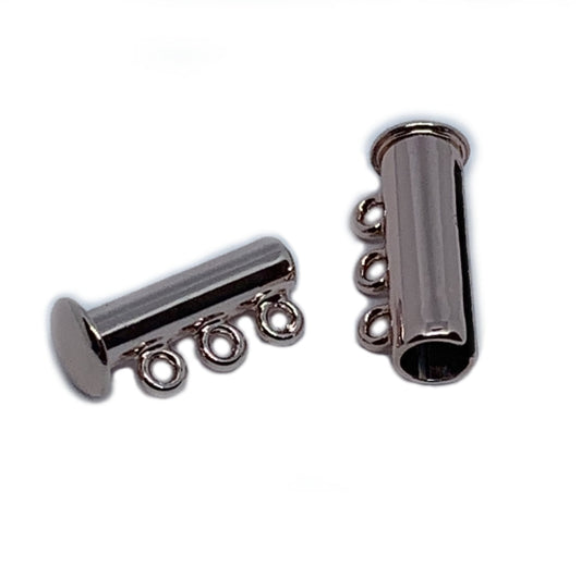 Rose Gold Plated Three Strand Magnetic Clasp