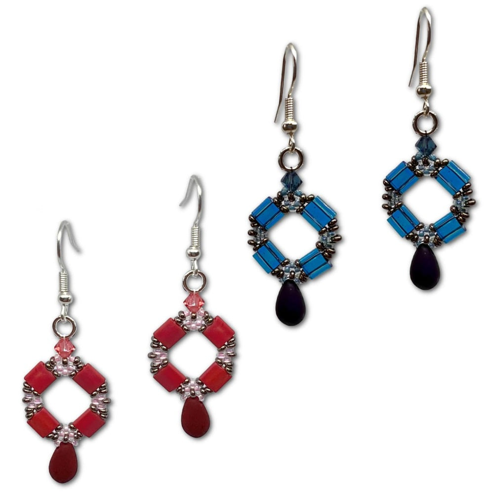 Tila Bead Earring Pattern by Vivien Hussey - Instant Download or Printed Copy