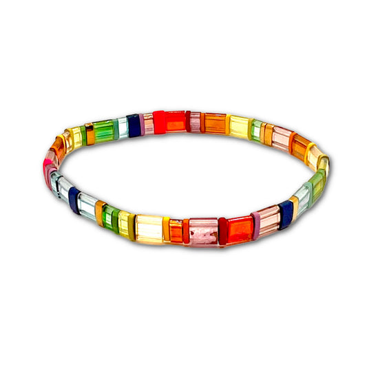 Beginner’s Brights Tila Bead Stretch Bracelet Kit