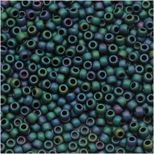 11/0 Toho Seed Beads - 10g Bag – Matte Colour Iris Teal