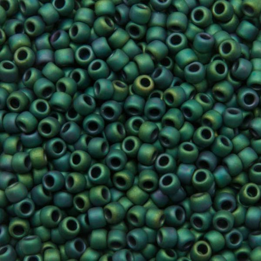 8/0 Toho Seed Beads - 10g Bag – Matte Colour Iris – Teal