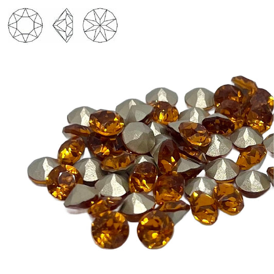 Aurora Pointy Back Chaton (C1088) SS29 – 6mm – Topaz – Pack of 2