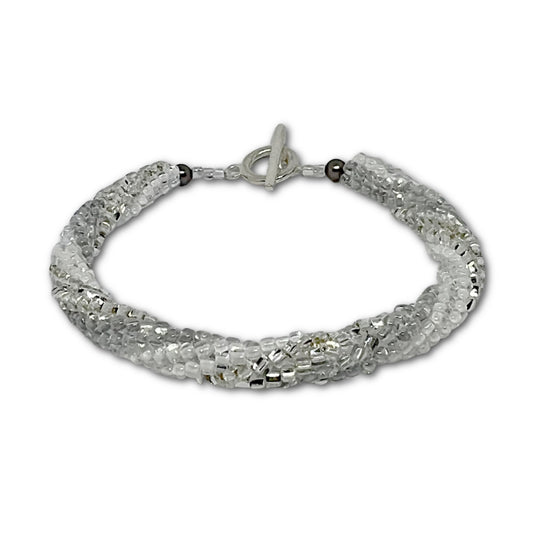 Tubular Herringbone Bracelet Kit – Beginners – Silver Mist