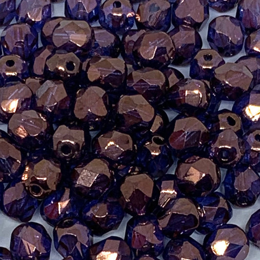 4mm Czech Fire Polish – 00030/15726 – Violet Gold Lustre x 100