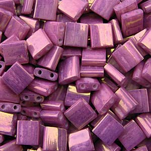 Miyuki Tila Beads - 5g Bag - Opaque Dark Orchid Luster