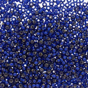 15/0 Miyuki Seed Beads 8.2 gram tube – Duracoat Silver Lined Navy Blue - Colour 4281
