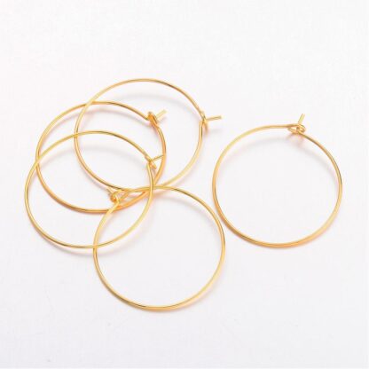 Gold Plated Wine Glass Charm Ring 29x26mm – Pack of 50