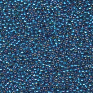 11/0 Miyuki Seed Beads - 25g Bag – Silver Lined Capri Blue AB - Colour 1025