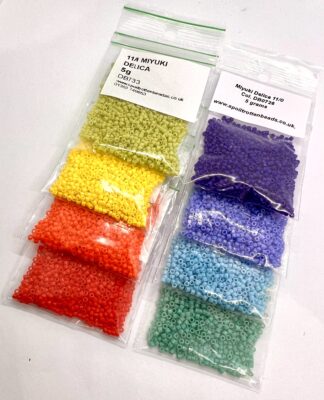 Opaque Miyuki Delica Bead Collection - 8 Colour Set (5g Each)