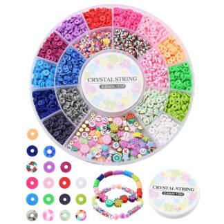 Ultimate Polymer Clay Bead Set – 2500+ Beads with 10m Elastic Thread
